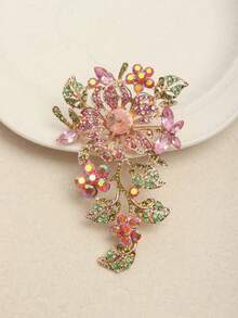 1pc Creative Colorful Flower Long Brooch, Vintage Insect Lapel Pin For Suit, Suitable For Ceremony Banquet Corsage Accessory, Perfect Gift Choice - Color - View 5