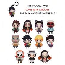 Monogram 1PC De Mon Sla Yer Officially Licensed 3D Anime Figure Keychain Bag Clip Mystery Blind Bag Tan Jiro Ne Zuko Kyo Juro Tengen Mitsuri Obanai Random One Car Keyring Figurines Bag Accessory Christmas Birthday Gifts For Friends - Multicolor - View 4