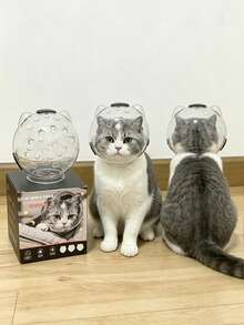 Pet Anti-Bite Cat Head Cover, ABS Material. Space Helmet Design Prevents Cats From Biting, Cat Head Cover Anti-Bite Space Helmet For Bathing, Nail Clipping, Anti-Scratching, Anti-Licking Pet Essential Elizabeth Collar, Small Dogs And Cats Can Wear, Cat Helmet Set, Anti-Licking, Anti-Scratching, Anti-Eating, Does Not Block Vision, Breathable Cat Cover, Collar Anti-Bite Head Cover For Bathing, Nail Clipping, Anti-Scratching, Anti-Licking - View 6