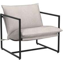 Zinus Aidan| Silla de Estructura Metálica con Cojines de Espuma Color Avena y de Fácil Armado| Garantía de 1 año - Blanca - Ver 5