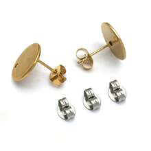 10/50/100 Stücke 4,5*6mm Edelstahl Anti-Fall Schmetterlings-Ohrring-Rückseiten, hypoallergene Gold-/Silberfarbene Ohrring-Stecker für Ohrring-Reparatur und Ersatz, handgemachter Schmuck DIY-Herstellung, Ohrring-Muttern, gerollte Kante Schmetterlings-Ohrring-Rückseiten, Anti-Fall Ohrring-Stecker, Schmuck-Handarbeitsmaterialien, Nadel-Ohrring-Rückseiten, Ohrring-Zubehör für Piercings, Ohrring-Rückseiten in Großpackung - Verschiedenfarbig - Übersicht 10