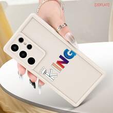 1 Phone Case - 2D Flat Case With Gold Gradient Letter And Crown Pattern, Compatible With Samsung Galaxy S26 S25 S24 S23 S22 S21 S20 Ultra Plus FE A55 A54 A53 A52 A34 A25 A14, Reinforced Matte Finish, Birthday Gift, Unisex. - 混合顏色1 - 查看 4