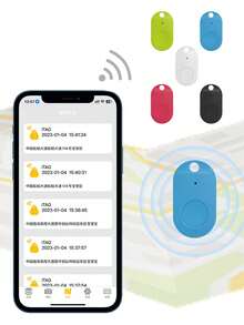 Mini GPS Tracker Item Finder, Fashionable Smart Pet Anti-Loss Alarm Wireless Bag Key Finder Positioning Reminder Selfie Shutter Control, Suitable For Wallet Backpack Keys Car, Battery Not Included - Multicolor - View 3