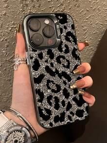 Leopard Print Shockproof Protective Phone Case, New And Vibrant, With Drop-Proof Silver Paint, Compatible With P15, P16, P16 Promax, P14 Promax, P13, P11, P12, XR, A13 4G Series, A14, A04, A34. Water, Shock, And Scratch Resistant, Anniversary Gift. - 多色6 - 查看 1