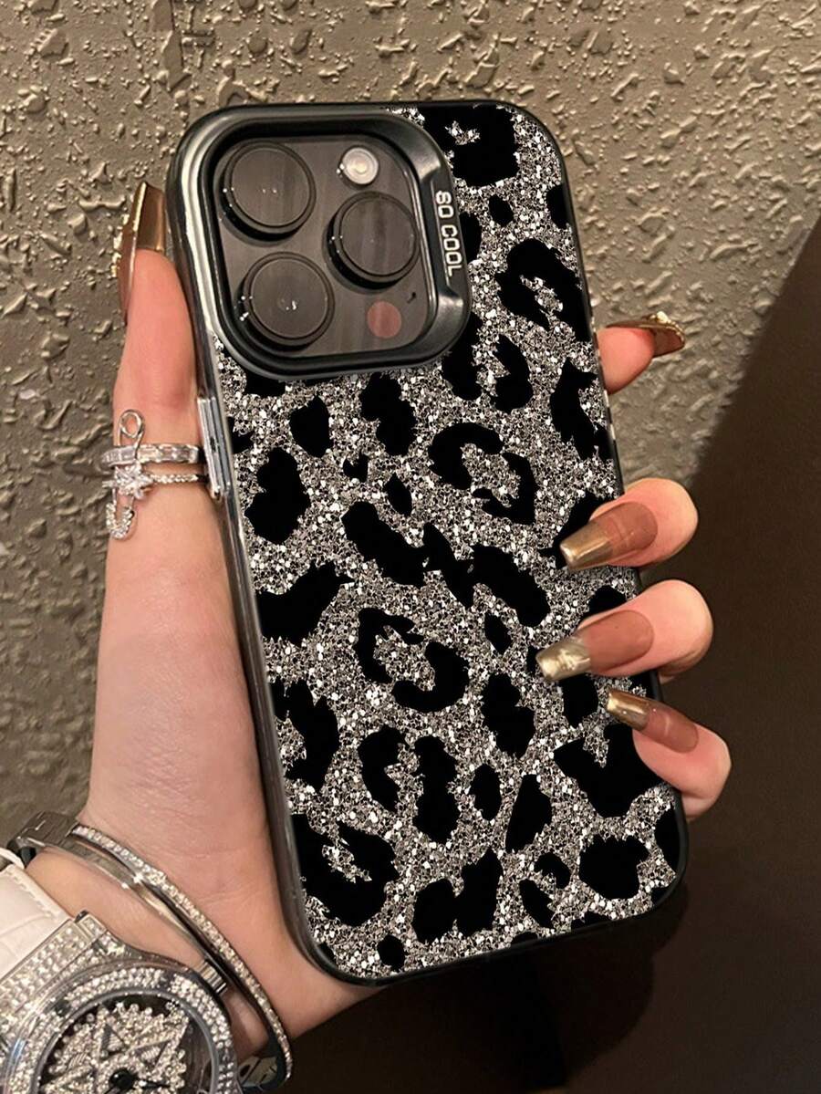 Leopard Print Shockproof Protective Phone Case, New And Vibrant, With Drop-Proof Silver Paint, Compatible With P15, P16, P16 Promax, P14 Promax, P13, P11, P12, XR, A13 4G Series, A14, A04, A34. Water, Shock, And Scratch Resistant, Anniversary Gift. - 多色6 - 查看 1