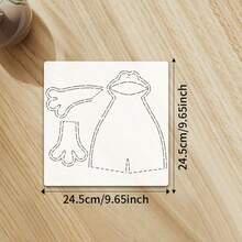 1pc Big Mouth Frog Quilted Template Reusable Washable DIY Frog Shape PET Pattern Template - Precision Cut Efficient DIY Sewing Tool, Suitable For Handicrafts, Fabrics And Home Decor - Classic - View 3