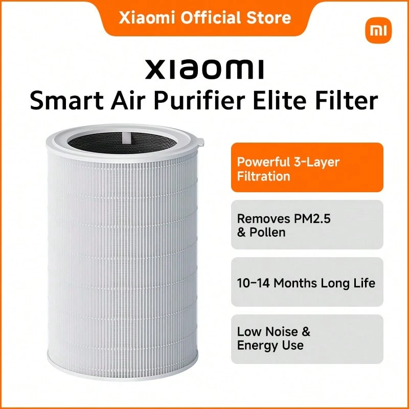 1 Set HEPA Filter Replacement For Xiaomi Elite Air Purifier – PM2.5 Dust Odor Formaldehyde Removal Cartridge For Home Use - White - View 1