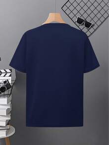 1 Piece Boy's T-Shirt With Humorous Brother Pit Team Racing Graphic, Popular For Birthdays And Family Parties, Urban Style. - 灰色 - 查看 2