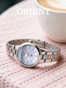 Orient Women's Drive Watch SWD02001W0, Two-Tone Steel Case, Pearl White Dial, Crystal Glass, Metal Band, Elegant Style - Silver and Gold - View 1