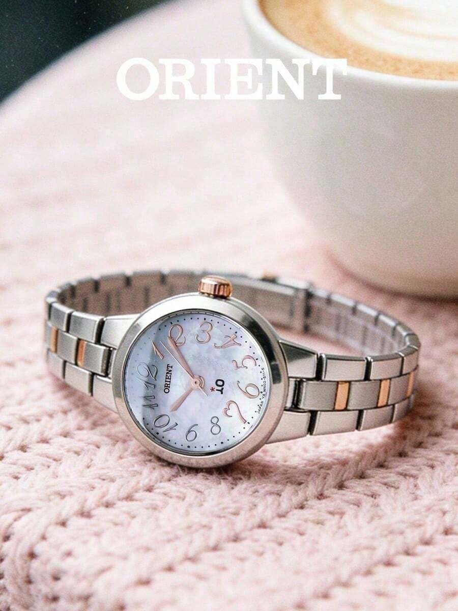 Orient Women's Drive Watch SWD02001W0, Two-Tone Steel Case, Pearl White Dial, Crystal Glass, Metal Band, Elegant Style - Silver and Gold - View 1