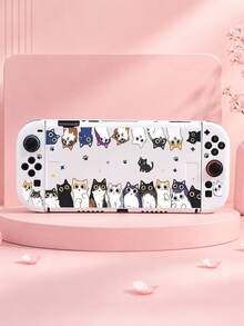 New Switch 2 (2025) Game Console Protective Case, 1pc Playful Peeking Cat Pattern, Compatible With Switch NS/Switch OLED Game Console Protective Case, New 2nd Generation, TPU Soft Shell, Universal Protective Cover, Switch Controller Protective Case, Switch Game Accessories, Universal Storage Bag, Shockproof, Anti-Slip, Scratch-Resistant, Beautiful, Best Choice For Family And Friends - View 2