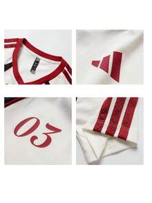 Adidas TIRO TEE3 2026 Kaos Pendek Olahraga Wanita Model V-Neck Warna Blok Terbaru Musim Panas KZ2387 - Hanyu Putih - View 7