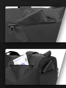 1pc Sports Gym Bag, Dry & Wet Separation, Women's Training & Swimming Bag, Large Capacity - Black - View 12