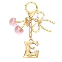 1Pc Initial Keychain, Coquette Cherry Bow Charm Pendant, Y2K Aesthetic Resin Keyring For Backpack Car, Cute Gift For Her Women Girls - Multicolor - View 25