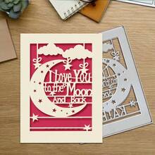 1pc Creativity The Moon Metal Cutting Die For Scrapbooking And Crafting, Diy Embossing Template, Handmade Card And Gift Card Making Tool. - Multicolor - View 4