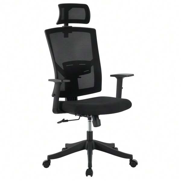 Silla de oficina ergonómica de respaldo alto – Soporte lumbar dinámico y cabecera ajustable – Reclinable, malla transpirable, reposabrazos 4D,– Ideal para largas jornadas en casa u oficina