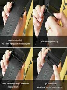 2pcs Universal Car Seat Belt Clips, Anti-Slip Seat Belt Buckle, Easy Clip-On Fixing Clip, Strong Car Seat Belt Fixing Clip - A - View 6