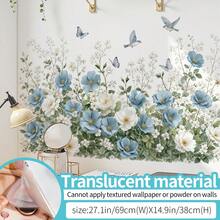 1pc Colorful Floral & Butterfly Wall Decal,Stickers,Wall Decal, Vinyl Decal For Home Decorations,Summer Decoration Items Refresh Your Home,Rama Decoration Stickers Gifts Birthday Graduation - 47010-huayuji - View 6