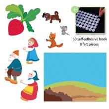 hoojojo 8pcs Carrot Felt Set, Children's Interactive Storytelling Props, Classroom Teaching Aids, Early Education, Storytelling Props, Back To School Essentials, Parent-Child Games - Multicolor - View 14