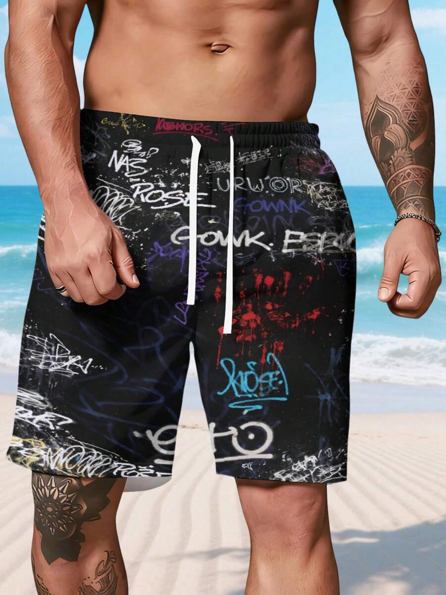 Men Beach Shorts - Multicolor - View 1