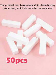 10piezas/30piezas/50piezas Bloques de esponja profesional para arte de uñas, herramienta multifuncional para el cuidado de las uñas, integra molienda, modelado, pulido y brillo, crea fácilmente efectos de arte de uñas de calidad de salón. Diseño de cuatro caras con diferentes granos de lija, se puede seleccionar según las necesidades: superficie gruesa para modelar las uñas, eliminar los bordes de piel muerta - Blanco - Ver 14