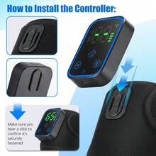 Hailicare Bătură de genunchi inteligentă 3-în-1 cu încălzire rapidă și vibrații, masaj pentru genunchi/umeri/cot, control dual prin aplicație și atingere, 3 moduri de masaj cu vibrații, 7 niveluri de încălzire și 3 setări de temporizare, baterie mare 5000mAh, suport de masaj multifuncțional wireless pentru relaxare - Vizualizare 9