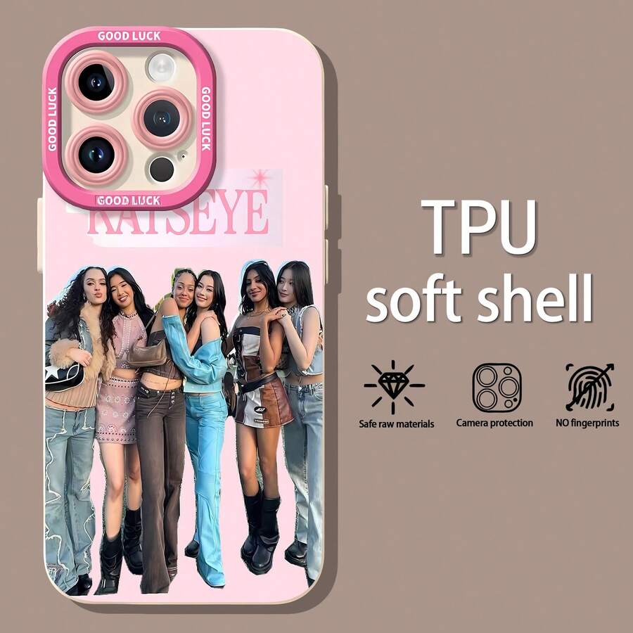 Grupo femenino Pink KATSEYE Y2Kfunda de teléfono Fundas compatibles con ,Apple,VIVO,OPPO,,, y Honor.Fabricadas en silicona TPU,ofrecen protección contra golpes y caídas. - Blanco - Ver 1