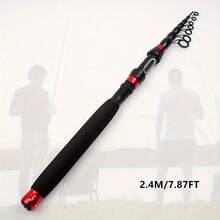 Easytoday Carbon Fiber Portable Fishing Rod Ultra-Light Telescopic Lure Rod Comfortable Extended Handle Ceramic Guides 1.8M/5.9FT, 2.1M/6.89FT, 2.4M/7.87FT, 2.7M/8.86FT, 3.0M/9.84FT Carp Bass Rod - Red - View 14