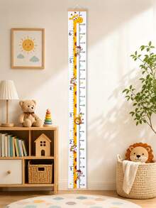 1pc Cute Giraffe Height Measurement Sticker, Creative Cartoon Growth Ruler, Hanging Fabric Height Chart, Removable Height Sticker, Portable And Reusable Height Ruler, Baby Room Decoration, 1st Birthday Party Decoration, Suitable For Room And Home Decor, Home Decor And Small Gifts, Kindergarten Wall Decor, Baby Photography Props - Giraffe - View 8