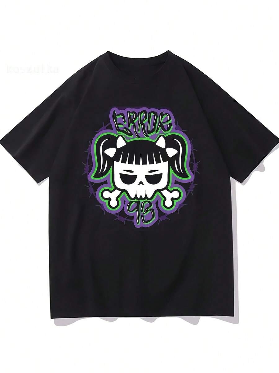 Printed T-Shirt With A Singer Theme, Soft And Pleasant To The Touch, A Gift For Fans, Suitable For Both Men And Women, Summer T-Shirt. - 黑色 - 查看 1