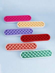1pc Silicone Cosmetic Storage Rack, Lipstick Holder, Brush Drying Rack - Multicolor - View 12