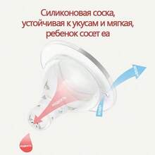 1pc 120ml/240ml 0-3 Years Straw Feeding Bottle, Standard Neck With Handle, Gravity Ball, Drink In Any Position - Multicolor - View 2