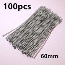 100pcs 20-70mm Length Stainless Steel Ball Head Pins/Eye Head Pins/Flat Head Pins DIY Jewelry Making Accessories Findings - Steel - View 11