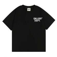 GALLERY D-EPT T-Shirt Car Letter Short Sleeve Men And Women High Street Half Sleeve Car Print Round Neck LooseMen's Tops Round Neck Casual ShortSleeve - 黑色 - 查看 16