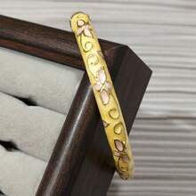 Flower Open Cuff Bracelet, Enamel Bohemian Bangle, Suitable As A Gift For Women - Bracelet - View 16