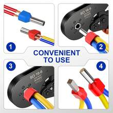 CHENXEE 900/800/500個/盒 雙線端子套管 22-8AWG 0.5-10mm² 雙線連接針 電纜連接器 冷壓雙管狀絕緣管端子 用於電纜連接 - TE-H - 查看 6