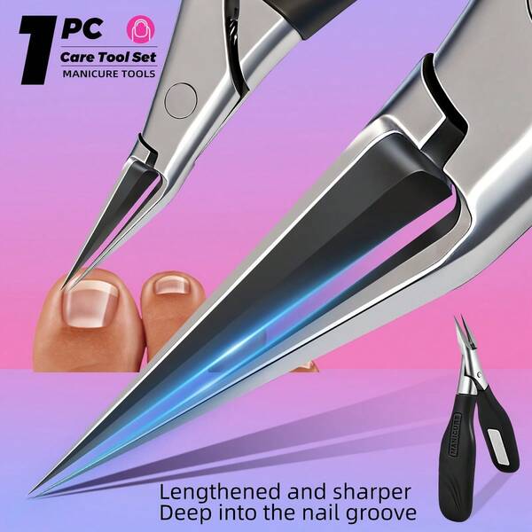 Professional Non-Slip Soft Grip Toenail Clippers For Thick & Ingrown Nails Safety Stainless Steel Precision Olecranon Nipper Salon-Quality Foot Care Tool