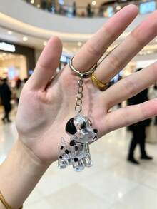1pc Transparent Cute Dog Hair Storage Hook Decoration Pet Hair Collection Box Key Ring Souvenir Collection Bag Friends And Family Gifts - Multicolor - View 5