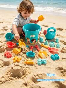 Children's Beach Toy Set Summer Outdoor Beach Sand Play Water Bucket Shovel Water Game Tools Gift - Multicolor - View 3