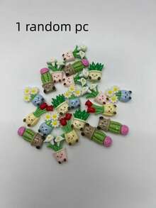 5/10 Cute Potted Plant-Shaped Fridge Magnets, Adorable And Creative Decorative Stickers, Customizable, Suitable For Kitchens, Offices, Whiteboards, Fridges, Etc. - Plant - View 9