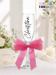 1 pièce Flûte à champagne personnalisée - Verre durable, nom personnalisable avec boîte en papier, verre à vin de mariage gravé, cadeau de demoiselle d'honneur, anniversaire de mariage, cadeau romantique pour couples, cadeau de la Saint-Valentin, cadeau de baptême, cadeau de fiançailles, cadeau attentionné - 3 verres à vin - Voir 19