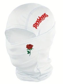 1/2pcs Red Rose & Backwoods Letter Print Balaclava, Breathable Mesh Full Face Ski Mask, Hip Hop Streetwear Headwear, Suitable For Motorcycle Riding, Cycling And Daily Fashion - Multicolor - View 10