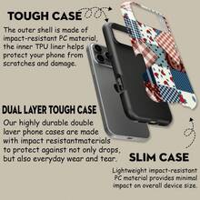Simple Style With Colorful Patchwork Checkered Pattern Floral Design Cover For IPhone 17 16 15 14 13 12 11 Pro Max, Floral Cover For Samsung S21 S22 S23 S24 S25 Ultra Case - 堅固光滑的手機殼 - 查看 7
