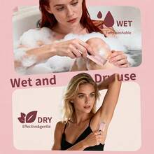2 In 1 Women Electric Razor & Bikini Trimmer, IPX7 Waterproof Wet Dry Shaver With Ceramic Sharp Blade, USB Rechargeable 400mAh Dual Head Hair Trimmer For Face, Underarm, Leg And Pubic Hair, Portable Personal Groomer, Gift For Men Women,Multiple Color - 西瓜粉 - 查看 4