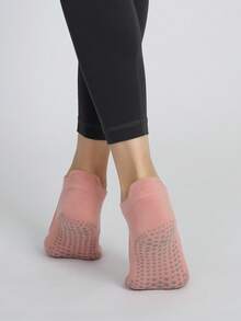 Toe And Foot Exposed Low-Cut Non-Slip Comfortable Yoga Socks, Indoor Sports Protective Socks - Pink - View 5
