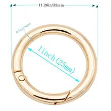 4/8/12pcs Spring O-Ring Keychain Clasp, Metal Bag Hardware Accessories, DIY Wallet Supplies, Lanyard Clip, Bag Pendant Connector - Multicolor - View 4