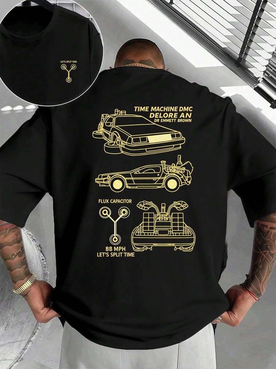 Vintage Men's T-Shirts, Summer Tops - Black - View 1
