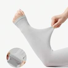 Professional FPS E-Sports Arm Sleeves - Suitable For Gaming - Anti-Slip, Sweat-Proof Wrist Guards, Elastic Arm Sleeves For PC, Consoles, Outdoor Training - Unisex - Thumb Size - Gray - View 6