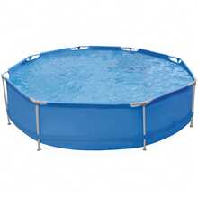 Above Ground Swimming Pool,Outdoor Steel Frame Round Pool,Easy Set - Blue - View 1