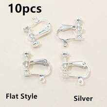 10pcs 15x13mm Brass Screw Ear Clip Earring Settings Rotate Pads Findings Base Blank Bezel For DIY Jewelry Making Supplies - Screw Earring Clips - View 9